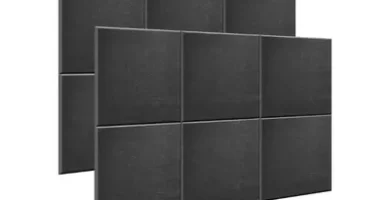 paneles fonoabsorbentes negros con bordes biselados