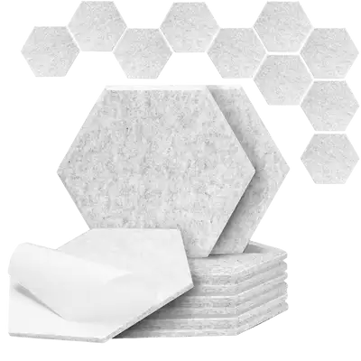 Paneles acústicos espuma hexagonal con bordes biselados